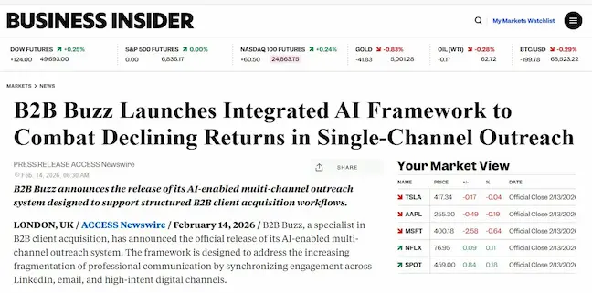 B2B Buzz Launches Integrated AI Framework to Combat Declining Returns in Single-Channel Outreach